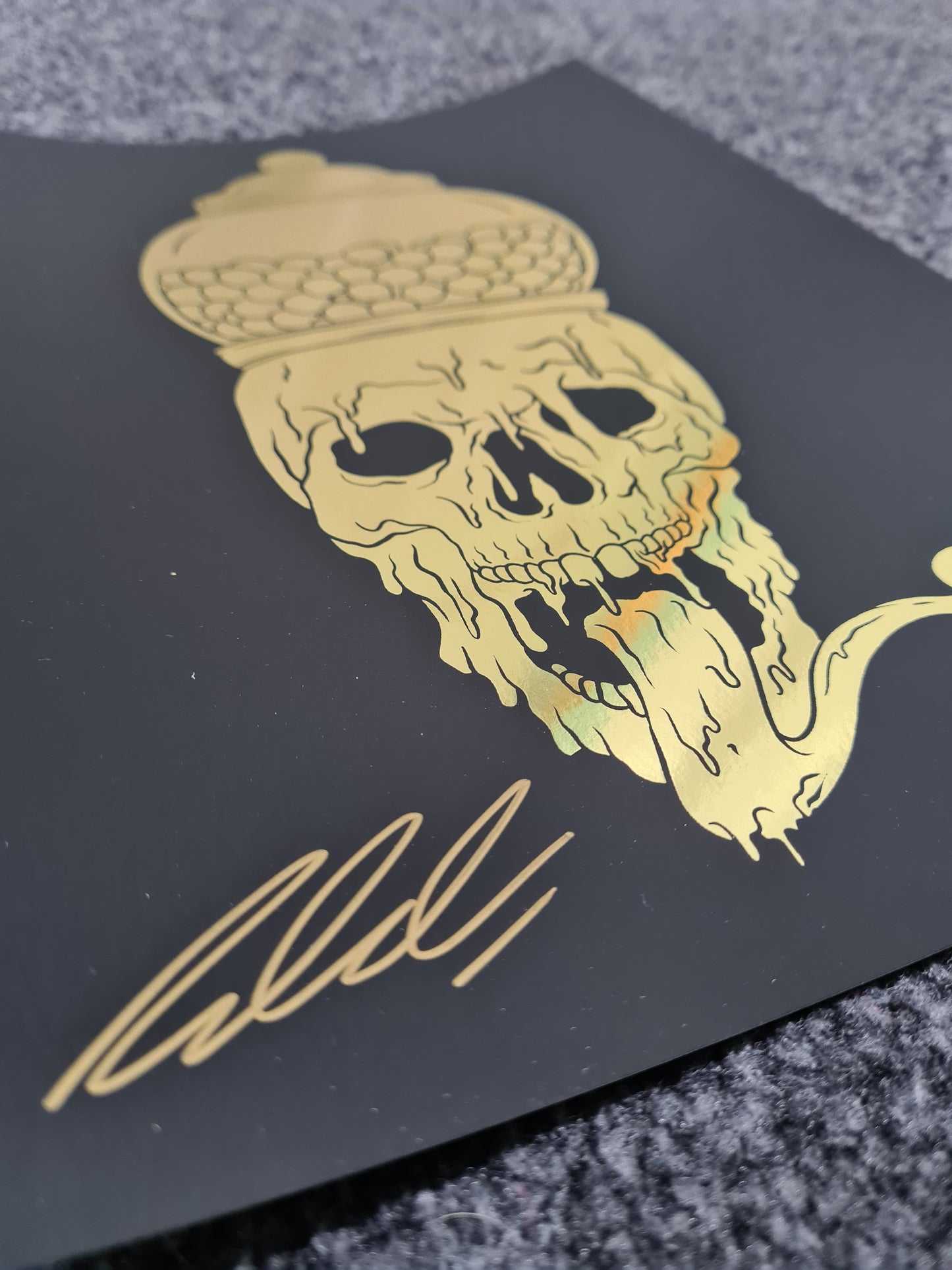 LIFE SUCKS - GOLD FOILED PRINT